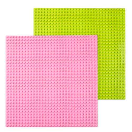 【互換品】 基礎板 ブロック プレート クラシック 互換性 32×32ポッチ 2枚セット ピンク＋ラ...