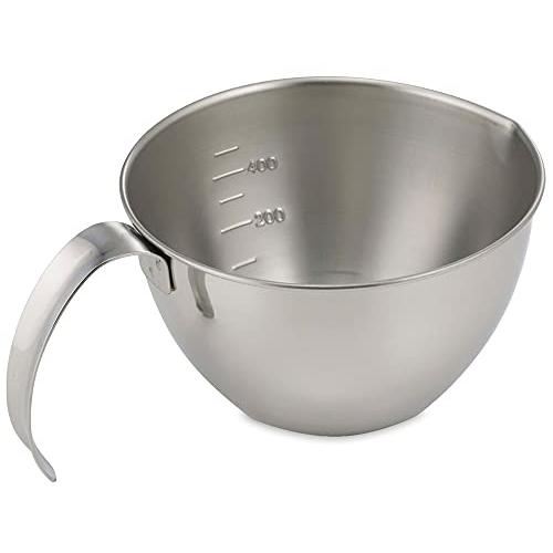 下村企販 しっかり持てる 下ごしらえボウル 13cm 日本製 持ち手付き 目盛付き 注ぎ口付き 食洗...