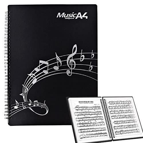 YFFSFDC 楽譜ファイル A4サイズ リング式 楽譜入れ 収納ホルダー クリアファイル 直接書き...