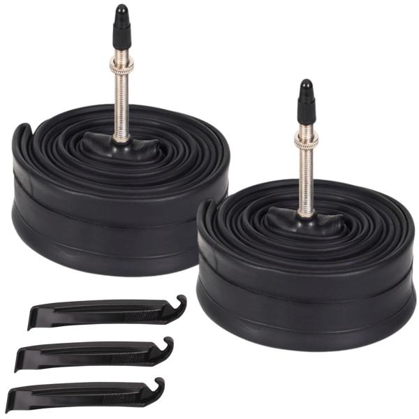 KALOLINNA ロードバイク チューブ 2本 仏式バルブ60mm 自転車チューブ 肉厚 頑丈 軽...