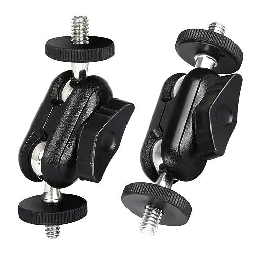 YFFSFDC ダブルボールヘッド マジックアーム 2個入り 両端1/4ネジ付き カメラ デジタル一...