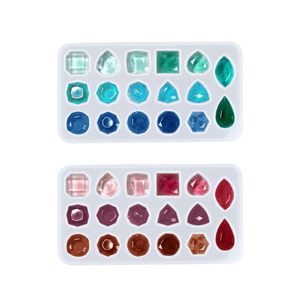 サムコス シリコンモールド レジン 宝石 立体 3Ｄ シリコン型 ジュエリー パーツ DIY 手芸 ...
