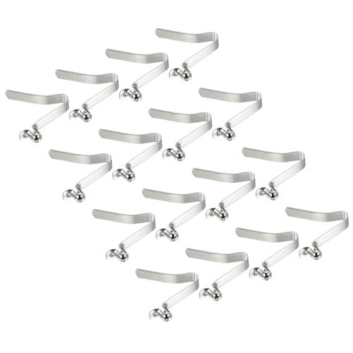 PATIKIL カヤックパドルスナップ8x6mm 16個入りテントポールクリップ スチールV字型シン...