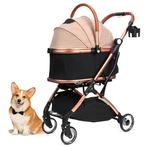 SKISOPGO アップグレードペットカート 分離型 ペットバギー 安定感 犬用カート 折りたたみ簡...