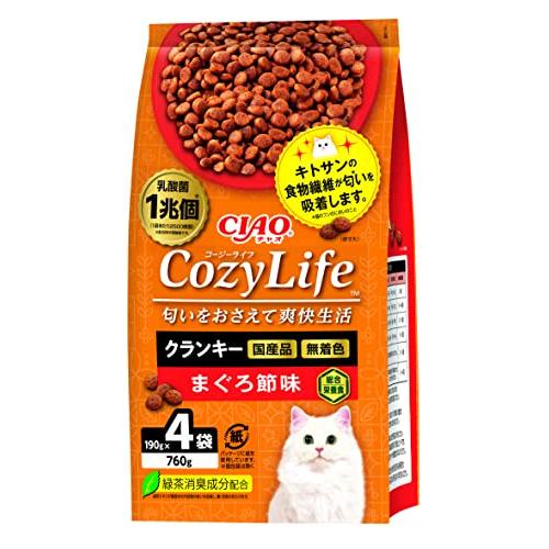 CIAOチャオ Cozy Lifeコージーライフ クランキー まぐろ節味 190g×4袋