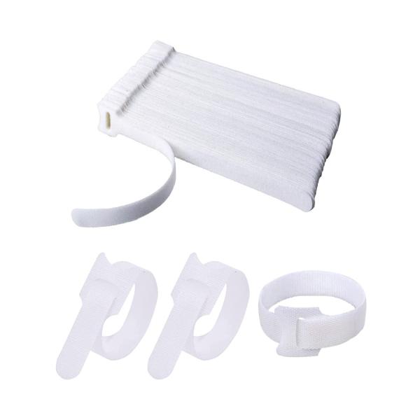 LIKENNY（50本）ケーブルバンド ケーブル結束バンド マジックテープ ナイロン製 収納バンド ...