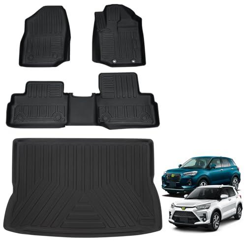 Jiooy トヨタ ライズ RAIZE ダイハツ ロッキー ROCKY フロアマット+ラゲッジマット...