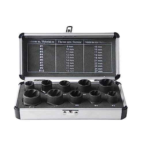 YWHWLX ナットツイスター 10個セット ナット抽出器 DIY ナット抽出ソケット ツイストソケ...