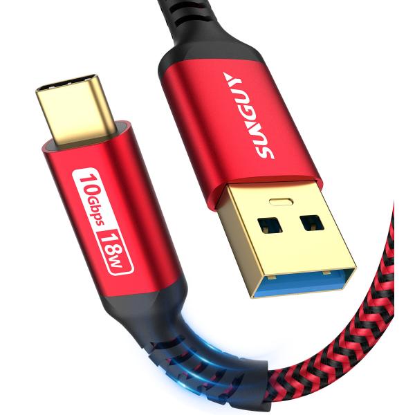 SUNGUY USB3.1 Gen2 Type C ケーブル 0.5M USB-A to USB-C...