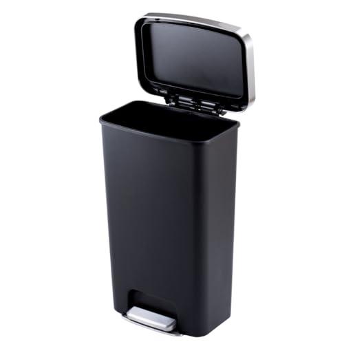 EKO ゴミ箱 ペダル式 ハナ ステップビン ブラック 45L ふた付き インナーボックス無し EK...