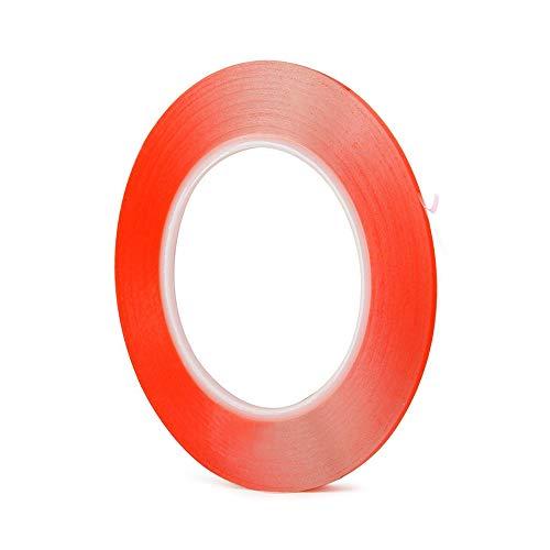 両面テープ 幅3mmｘ厚0.2mmｘ長50m 超強力 透明 薄手 極薄 アクリルフォーム 凸凹面用 ...