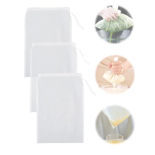 LYHMHAMY 濾過ネット 3本セット 20cm*30cm こし袋 だしこし袋 固液分離 再利用可...