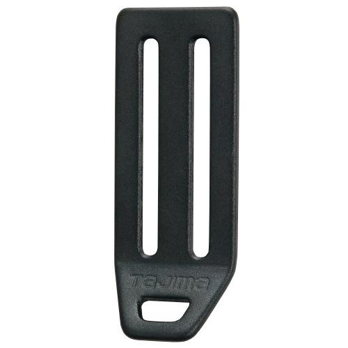 タジマ 安全帯 L型D環止めアルミ2穴・ブラック ベルト幅50mm用 軽量なアルミ製 安全ロープ取り...