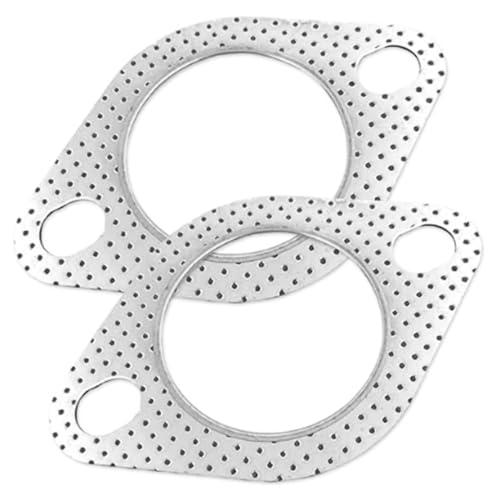 マフラーガスケット 排気ガスケット ターボガスケット 2枚入りフランジガスケット 強化リング 高温耐...