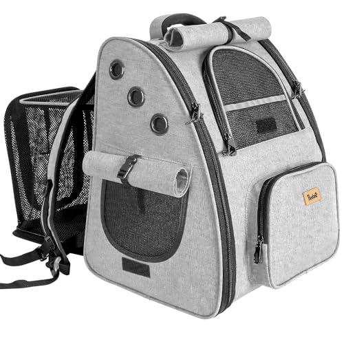 Tresbro 拡張可能な 犬 リュック 猫新色追加・最新型3in1 ペットキャリー ロック式ダブル...