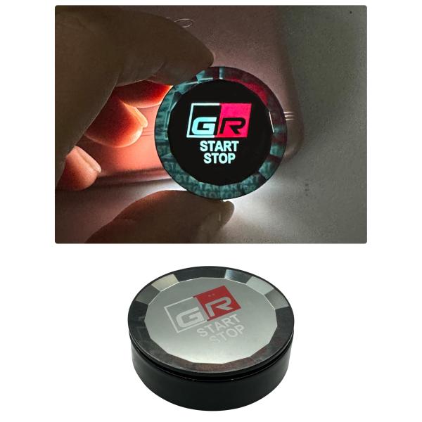 Haoshilianfa トヨタ GR クリスタル表面処理 エンジン スタートカバー スタートボタン...