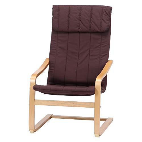 不二貿易 リラックスチェア パーソナルチェア 1人掛け 幅59×奥行77×高さ102cm ブラウン ...