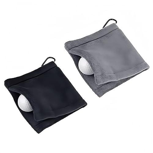 ゴルフ タオル ゴルフボールクリーナー ゴルフ用清潔具 ゴルフタオル拭き カラビナと キーホルダーバ...
