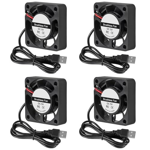 4 パック USB ブラシレス冷却ファン 40 mm 高パフォーマンス DC 5 v 速度 4200...