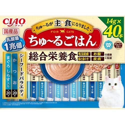 チャオ CIAO ちゅ~るごはん シーフードバラエティ 14g×40本 猫用おやつ