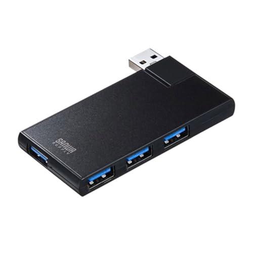 【互換品】 サンワサプライ USB3.0ハブUSB3.0×4ポート バスパワー 直挿し回転式コネクタ...