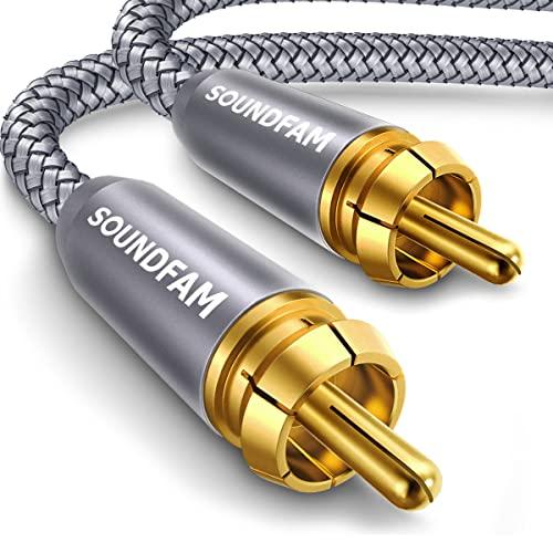 RCA サブウーファーケーブル SOUNDFAM デジタル同軸オーディオケーブル 金メッキ RCA ...