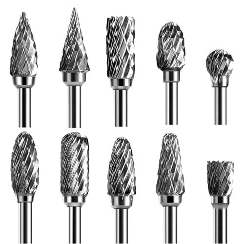 YINKE 超硬バー リューター ビット 高速度 工具 切削 研磨 仕上げ用 電動ドリルセット ツー...