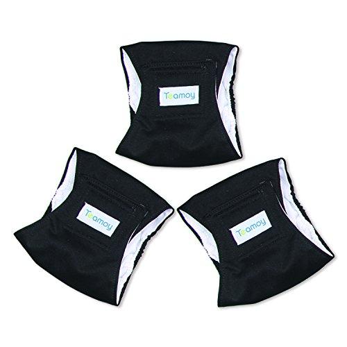 Teamoy 犬マナーベルト ３点セット オス メッシュ裏地 吸収層付き 防水加工生地 ウェストサイ...