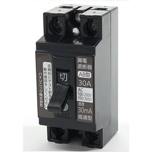 パナソニックPanasonic 小形漏電ブレーカ 2P2E O.C付 30A 30mA BJS303...