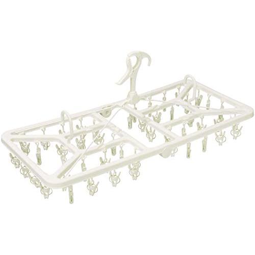 オーエ 洗濯 物干し ハンガー ホワイト 48ピンチ 縦34×横76.5×高さ35cm HOS 折り...
