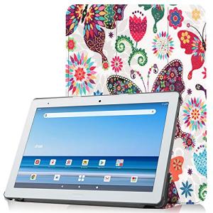 NUPO NTTドコモ dtab d-41A ケース 超軽量 上質PU素材 レザー スタンド 機能 三つ折 耐衝撃 スクラッチ防止 カバー dt