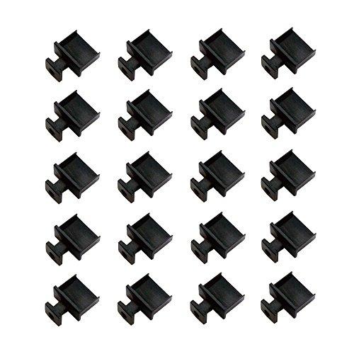 monofive USBポートコネクタ防塵保護カバー・キャップ（20個入り） つまみ付ハードタイプ ...