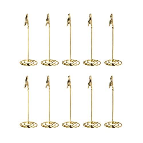 メモクリップ メモホルダー メモスタンド カード立て・写真立てに ゴールデン 10個セット