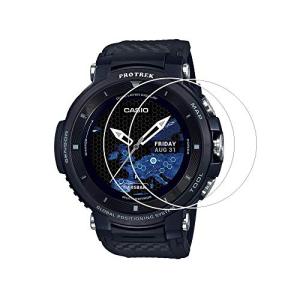 Zshion for Casio WSD-F30 用 ガラスフィルム 強化ガラス 液晶保護フィルム 高透過率 気泡ゼロ 指紋防止 硬度9H (透