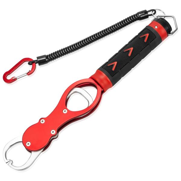 SINTYAN フィッシュグリップ 魚掴み器 計量機能付き 最大荷重30kg 360度水平回転式握り...