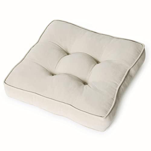 Baibu Home 座布団 クッション おしゃれ 綿100％ 厚め7cm 椅子 クッション 40c...