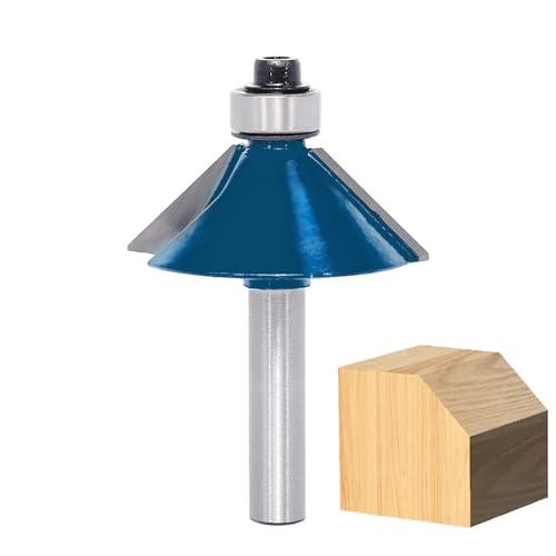 トリマー ビット 角面 ベアリング付 6mm軸 面取りビット トリマービット ルータービット 45度...