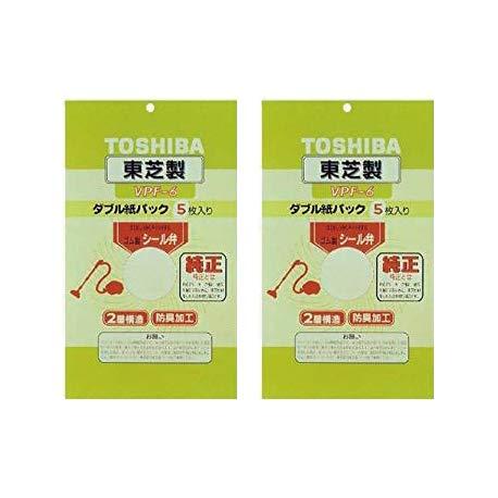東芝 掃除機用紙パック ×2個セット シール弁付 ダブル紙パックフィルター VPF-6