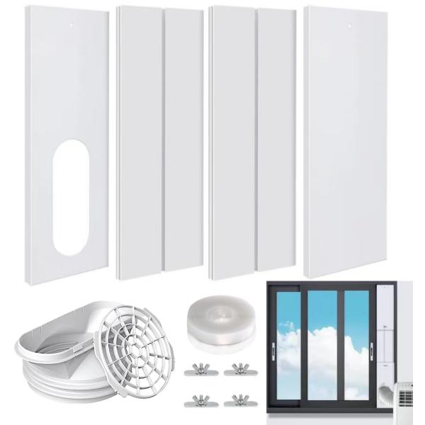 Umillion 窓用ダクトパネル 窓パネル 最新強化型 ダクトパネル 防虫網付き 43-154cm...