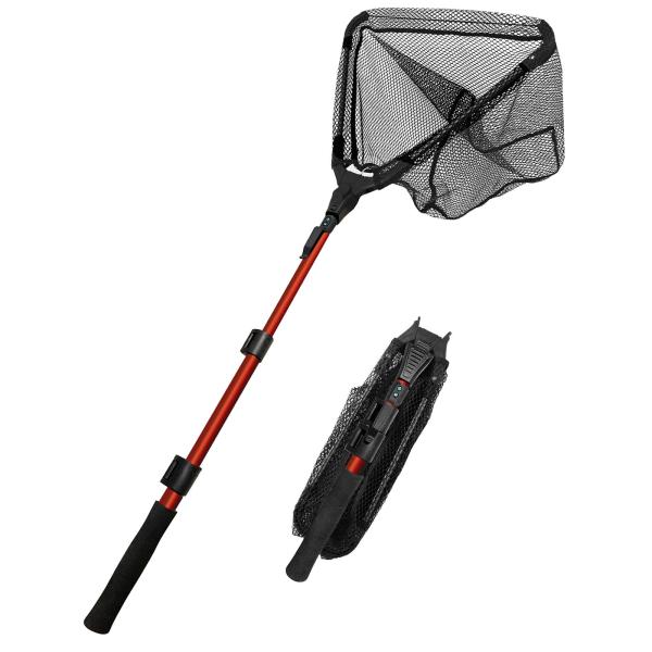 Wlikn 玉網 ランディングネット タモ網 折りたたみ式ワンタッチネット ラバーコーティング伸縮式...