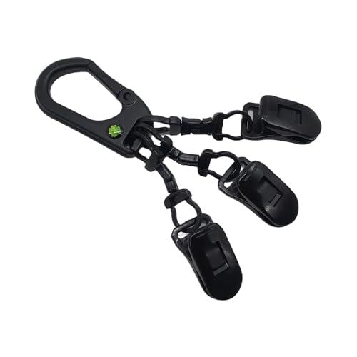 ゴルフ クリップ 3連 パターカバーホルダー 手袋ホルダー グローブホルダー タオルホルダー マスク...