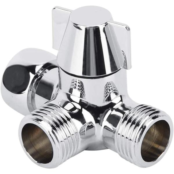 Sugarello 分岐バルブ T型 分岐水栓 3方向 3口 分岐栓 水流切り替え シャワー シャワ...