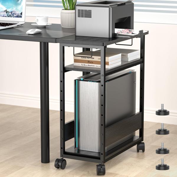 幅60×奥行30×高さ70cmパソコンワゴン キャスター付き プリンター台 3段 パソコンラック キ...
