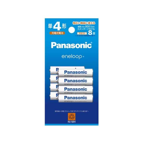 BK-4MCDK/8H エネループ スタンダードモデル ニッケル水素電池 単4形 充電式 8本
