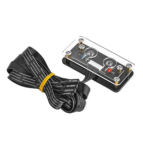 PCケース用 電源ボタン PC電源代替えボタン 接触不良時代替用 PC電源スイッチ 外付け電源ボタン...