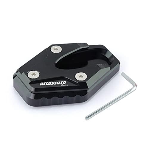 PLEAVITバイク サイドスタンド プレート エクステンション 延長 パッド エンド 汎用 ブラッ...