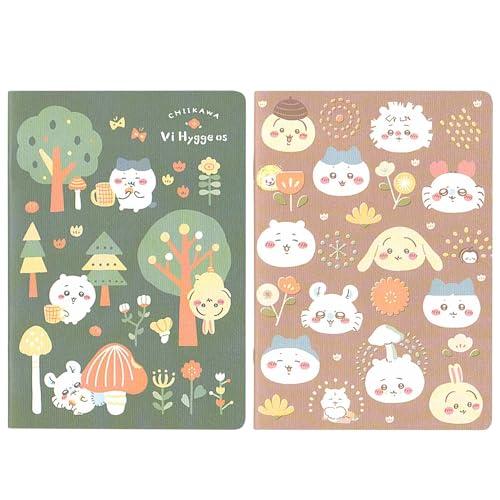 サンスター文具 ちいかわ ノート A5 横罫 2冊セット ゆったり&amp;おかお S26421N1