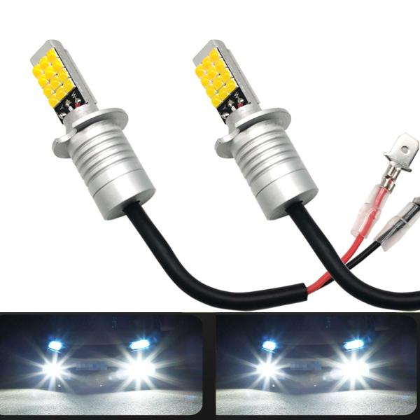 HooMoo LEDフォグランプ H3 LED フォグ ホワイト 6000K 車検対応 DC12V ...