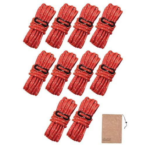 DaLaCa パラコード テントロープ タープロープ ガイロープ 反射材入り 太さ 4ｍｍ / 5ｍ...