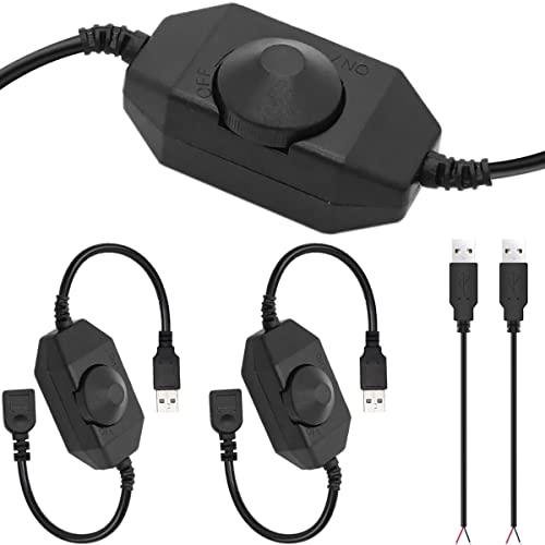 Xiatiaosann 5V LED調光器テープライトコネクタUSB調光スイッチケーブル 5050 ...